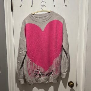 KERRI ROSENTHAL cashmere heart sweater